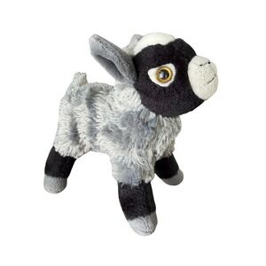 Wild Republic Baby Kid Goat Plush Stuffed Animal Grey Black White 7 Inch